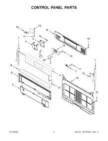 Control Panel Parts parts for Whirlpool Gas Range WFG525S0JZ2 from AppliancePartsPros.com