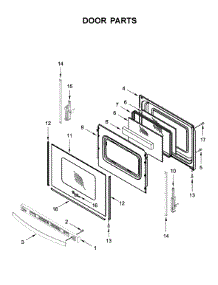Door Parts parts for Whirlpool Gas Range WFG535S0JS0 from AppliancePartsPros.com