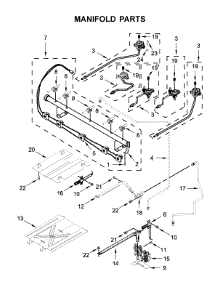 Manifold Parts parts for Whirlpool Gas Range WFG535S0JS1 from AppliancePartsPros.com