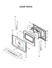 Door Parts parts for Whirlpool Gas Range WFG535S0JS1 from AppliancePartsPros.com