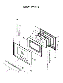 Door Parts parts for Whirlpool Gas Range WFG535S0JV0 from AppliancePartsPros.com