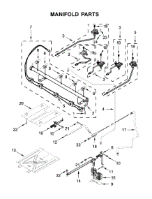 Manifold Parts parts for Whirlpool Gas Range WFG535S0JV1 from AppliancePartsPros.com