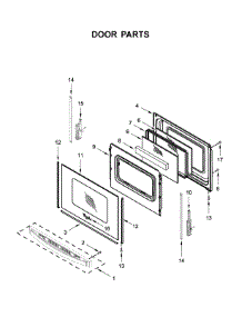 Door Parts parts for Whirlpool Gas Range WFG535S0JV1 from AppliancePartsPros.com