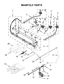 Manifold Parts parts for Whirlpool Gas Range WFG535S0JZ0 from AppliancePartsPros.com
