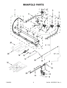 Manifold Parts parts for Whirlpool Gas Range WFG535S0LS1 from AppliancePartsPros.com