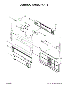 Control Panel Parts parts for Whirlpool Gas Range WFG535S0LZ1 from AppliancePartsPros.com