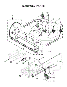 Manifold Parts parts for Whirlpool Gas Range WFG550S0HV2 from AppliancePartsPros.com