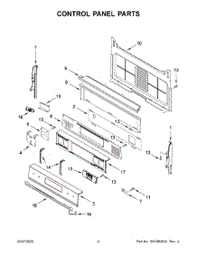 Control Panel Parts parts for Whirlpool Gas Range WFG550S0HV3 from AppliancePartsPros.com