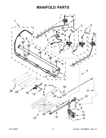 Manifold Parts parts for Whirlpool Gas Range WFG550S0HW2 from AppliancePartsPros.com