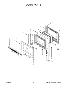 Door Parts parts for Whirlpool Gas Range WFG550S0HZ3 from AppliancePartsPros.com