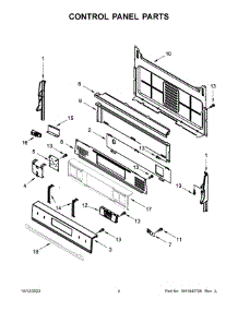 Control Panel Parts parts for Whirlpool Gas Range WFG550S0LB4 from AppliancePartsPros.com