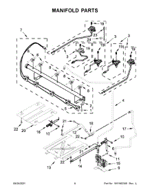 Manifold Parts parts for Whirlpool Gas Range WFG550S0LV0 from AppliancePartsPros.com