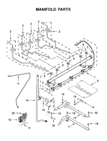 Manifold Parts parts for Whirlpool Gas Range WFG770H0FZ1 from AppliancePartsPros.com