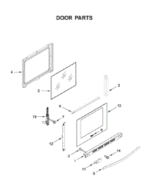 Door Parts parts for Whirlpool Gas Range WFG770H0FZ1 from AppliancePartsPros.com