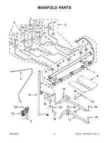 Manifold Parts parts for Whirlpool Gas Range WFG770H0FZ2 from AppliancePartsPros.com