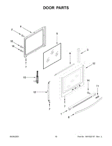 Door Parts parts for Whirlpool Gas Range WFG770H0FZ2 from AppliancePartsPros.com