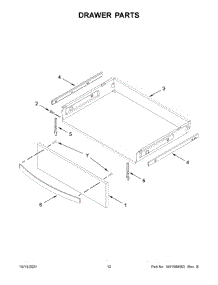 Drawer Parts parts for Whirlpool Gas Range WFG775H0HV2 from AppliancePartsPros.com