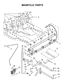 Manifold Parts parts for Whirlpool Gas Range WFG775H0HW1 from AppliancePartsPros.com