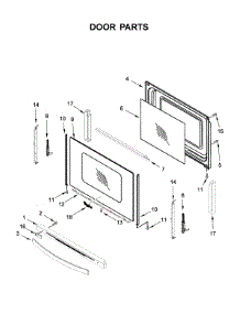 Door Parts parts for Whirlpool Gas Range WFG775H0HW1 from AppliancePartsPros.com
