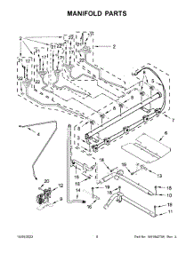 Manifold Parts parts for Whirlpool Gas Range WFG775H0HW5 from AppliancePartsPros.com