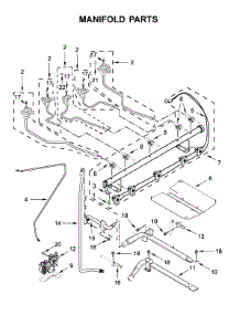 Manifold Parts parts for Whirlpool Gas Range WFG775H0HZ1 from AppliancePartsPros.com