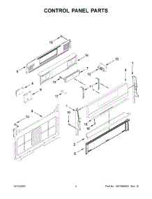 Control Panel Parts parts for Whirlpool Gas Range WFG775H0HZ2 from AppliancePartsPros.com