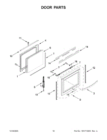 Door Parts parts for Whirlpool Gas Range WFG775H0HZ6 from AppliancePartsPros.com