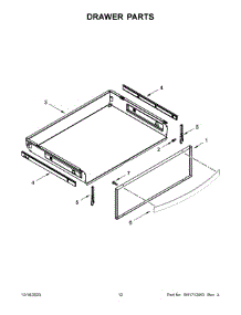 Drawer Parts parts for Whirlpool Gas Range WFG775H0HZ6 from AppliancePartsPros.com
