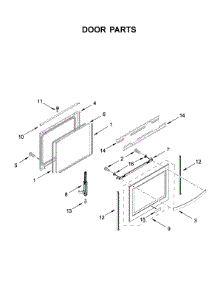 Door Parts parts for Whirlpool Gas Range WFG975H0HV1 from AppliancePartsPros.com