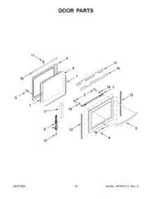 Door Parts parts for Whirlpool Gas Range WFG975H0HV2 from AppliancePartsPros.com