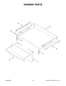 Drawer Parts parts for Whirlpool Gas Range WFG975H0HV2 from AppliancePartsPros.com