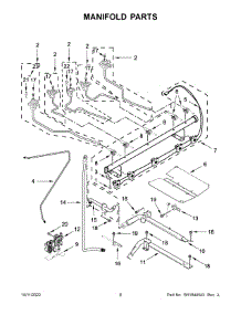 Manifold Parts parts for Whirlpool Gas Range WFG975H0HV5 from AppliancePartsPros.com