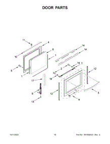 Door Parts parts for Whirlpool Gas Range WFG975H0HV5 from AppliancePartsPros.com