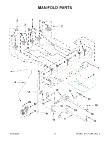 Manifold Parts parts for Whirlpool Gas Range WFG975H0HV6 from AppliancePartsPros.com