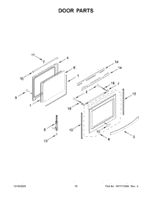 Door Parts parts for Whirlpool Gas Range WFG975H0HV6 from AppliancePartsPros.com