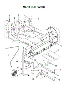 Manifold Parts parts for Whirlpool Gas Range WFG975H0HZ1 from AppliancePartsPros.com