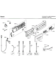 Control Panel parts for Bosch Washer WFVC544CUC/26 from AppliancePartsPros.com