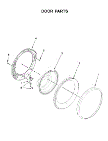 Door Parts parts for Whirlpool Washer WFW3090GW2 from AppliancePartsPros.com