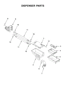 Dispenser Parts parts for Whirlpool Washer WFW3090GW2 from AppliancePartsPros.com