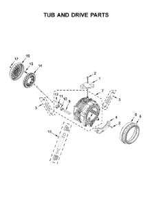 Tub And Drive Parts parts for Whirlpool Washer WFW3090GW2 from AppliancePartsPros.com