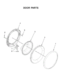 Door Parts parts for Whirlpool Washer WFW5090GW2 from AppliancePartsPros.com