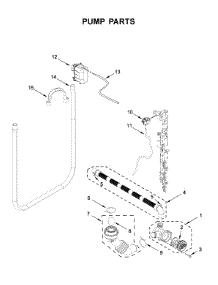 Pump Parts parts for Whirlpool Washer WFW5090GW2 from AppliancePartsPros.com