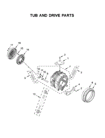 Tub And Drive Parts parts for Whirlpool Washer WFW5090GW2 from AppliancePartsPros.com
