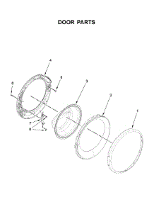Door Parts parts for Whirlpool Washer WFW5090JW0 from AppliancePartsPros.com