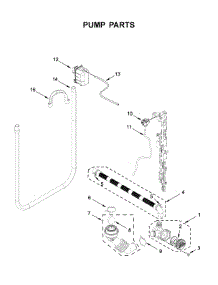 Pump Parts parts for Whirlpool Washer WFW5090JW0 from AppliancePartsPros.com