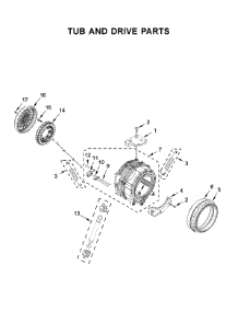 Tub And Drive Parts parts for Whirlpool Washer WFW5090JW0 from AppliancePartsPros.com