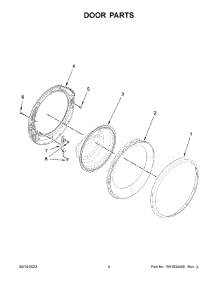 Door Parts parts for Whirlpool Washer WFW5090JW1 from AppliancePartsPros.com