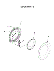 Door Parts parts for Whirlpool Washer WFW560CHW2 from AppliancePartsPros.com