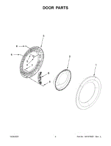 Door Parts parts for Whirlpool Washer WFW560CHW4 from AppliancePartsPros.com