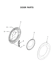 Door Parts parts for Whirlpool Washer WFW5620HW0 from AppliancePartsPros.com